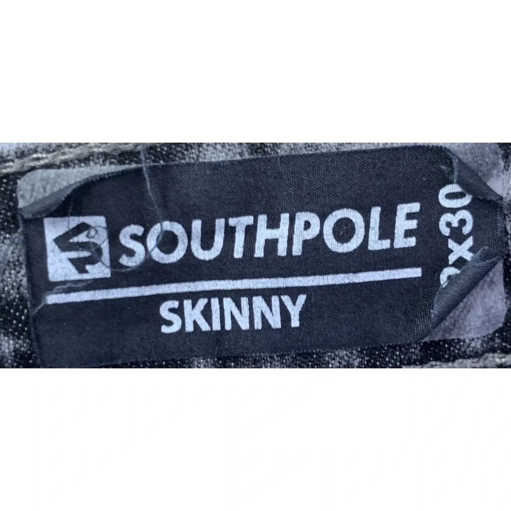 Southpole Jeans Mens Size 42X30 (41X28) Skinny Acid Wash Distressed Streetwear